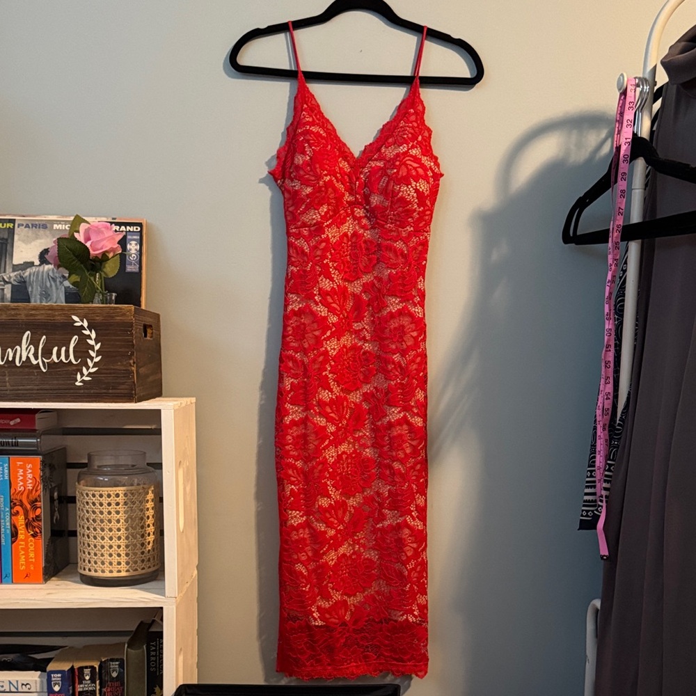 Chelsea Red Lace Dress